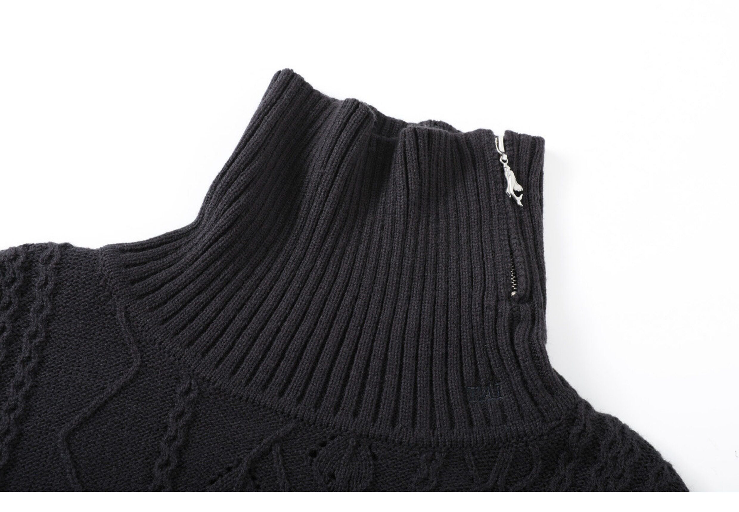 TAICHIISM Cable-Knit Turtleneck Sweater