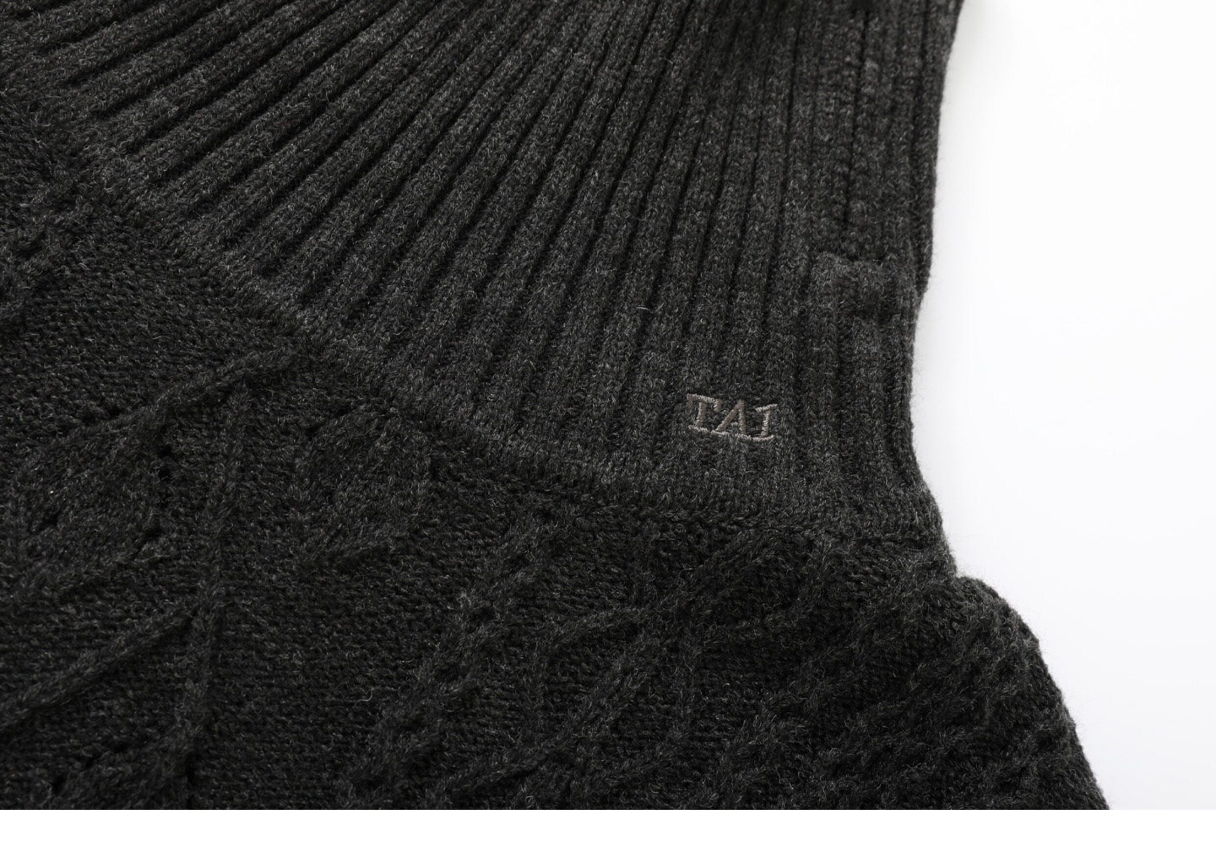TAICHIISM Cable-Knit Turtleneck Sweater