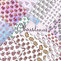 Brying Q] Original material paper Christmas series ins and American hands account cute background paper material film