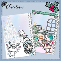 Bring Q] Original divider Christmas series ins European and American style loose-leaf account cute decorative material