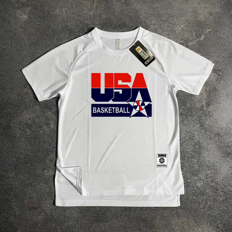 Ncaa North Carolina American-Style Quick-Drying Shooting Training Clothing Breathable Quick-Drying Sports Fitness Running T-Shirt Short-Sleeved