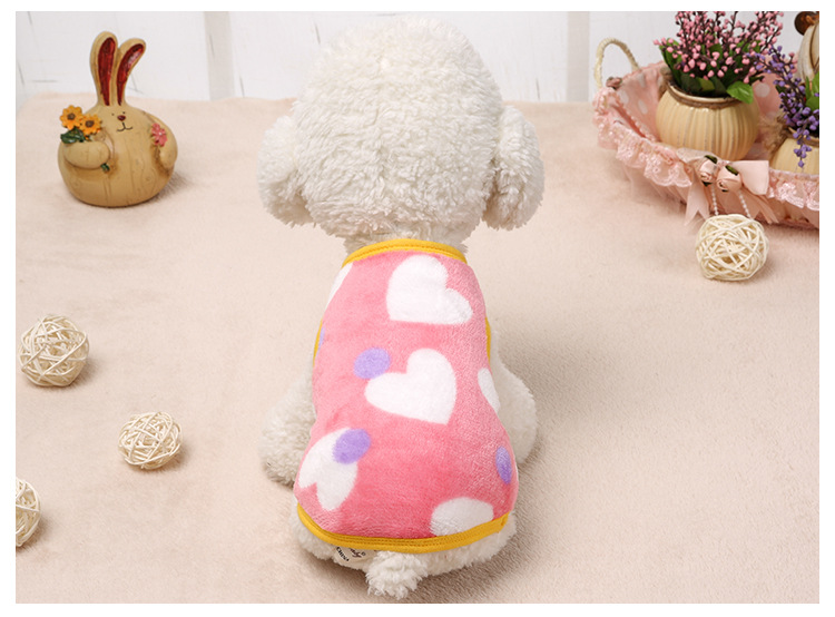 Chó con chó sữa Teddy hai hoặc ba tháng quần áo chó nhỏ vest thú cưng nhung quần áo - Quần áo & phụ kiện thú cưng áo dành cho mèo	
