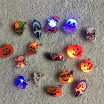 Hot Halloween funny supplies Luminous brooch Flash badge badge Festival tricky prop toy