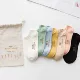 2018 xuân hè mới vớ nam vớ nữ tuần đôi vớ thuyền cotton thêu màu 7 vớ tất khử mùi kháng khuẩn