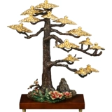 «Добро пожаловать в сосну», встряхивая украшения денежных деревьев, чтобы нанять богатство и магазин дерева Fortune, открывая китайскую домашнюю мебель.