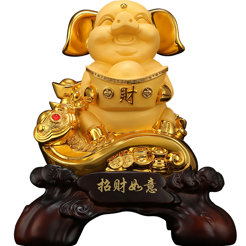 Giải phóng mặt bằng] tốt cũng giống như đồ trang sức vàng Lucky Pig trang trí nhà được cá nhân hoá quà tặng sáng tạo 0574