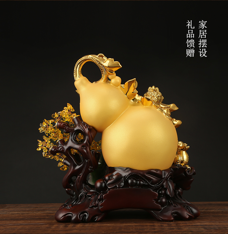 Lucky gourd đồ trang trí tiền mặt bò di chuyển home craft mở quà tặng rượu nhà trang trí nội 2924