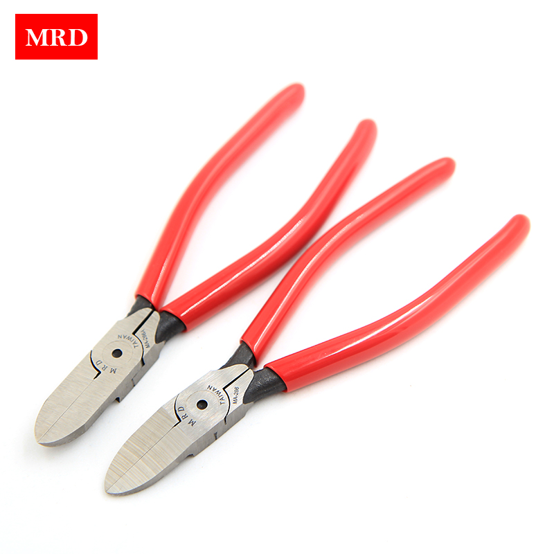Imported Taiwan long-bladed pliers flat lengthened plastic water-mouth pliers knife edge ultra-thin oblique jaws 7 inches