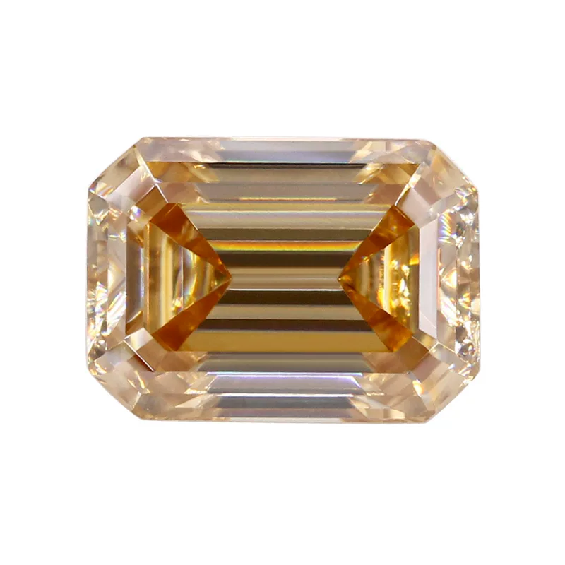 Rectangular diamond, import gemstone for ring, champagne color, USA