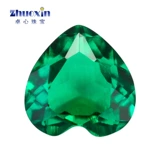 Комбинация драгоценных камней, выращенных в Замбии, изумруд, лаборатория гидротермального метода, свободный камень, круглое яйцевидное грушевидное квадратное сердце