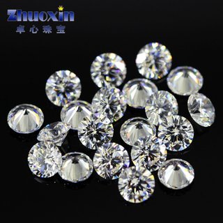 Genuine moissanite round ring surface imported from the United States