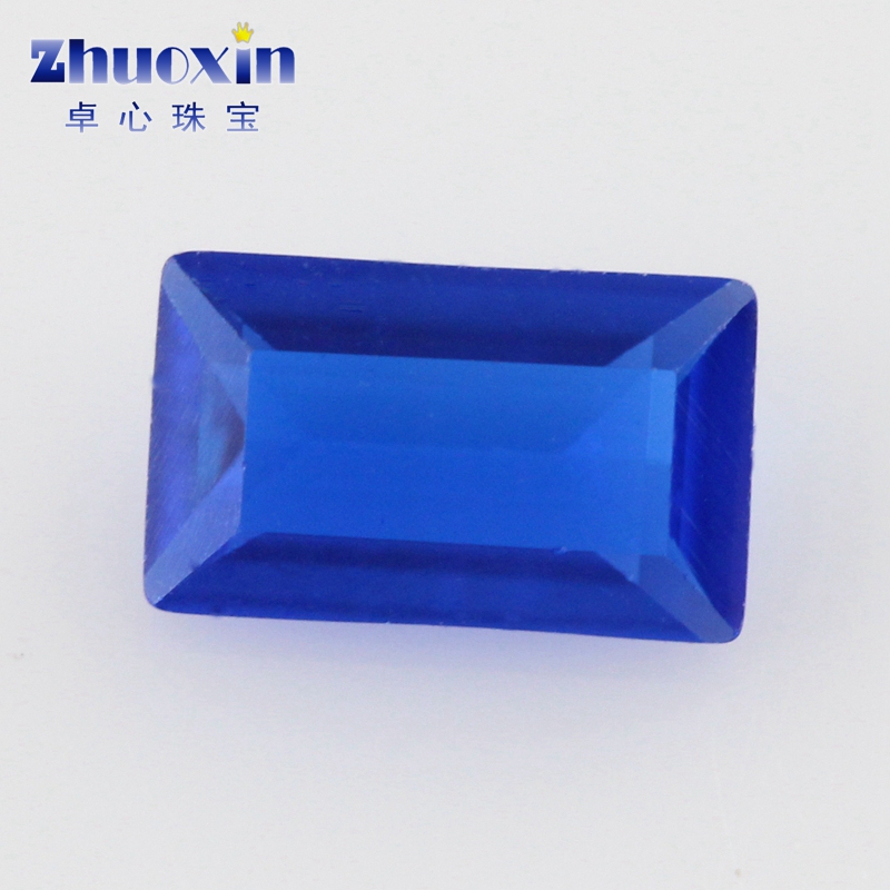 113 # Blue Spinel Rectangular Flat Cabochon Loose Stone, Pointed Bottom Watch Ring Loose Stone, Diamond Replacement Stone, DIY Accessory Stone