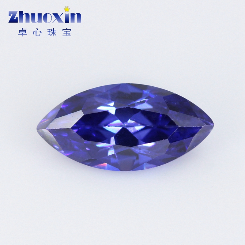 Imported marquise-shaped tanzanite sapphire artificial sapphire tanzanite rough ring face jewelry accessories loose stone loose diamond