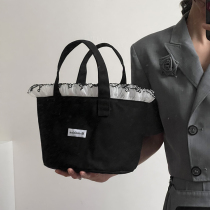 Sac à main en toile de haute qualité pour femmes sac à main en dentelle de feuille de lotus sac de pique-nique de grande capacité sac à main de rangement de bureau nouveau