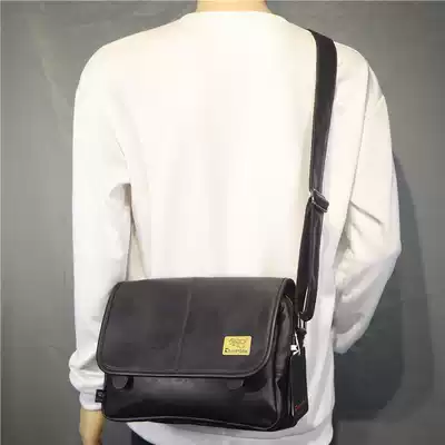 Three-box trend men's bag men's shoulder bag Japan and South Korea motorcycle student bag casual messenger postman ipad backpack