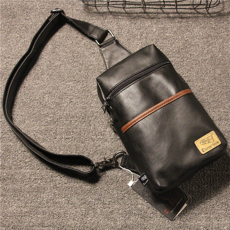 New Japan-ROK Male Chest Bag Fashion Yingren Leisure Single Shoulder Slanted Satchel trendy street business Shoulder Bag Satchel