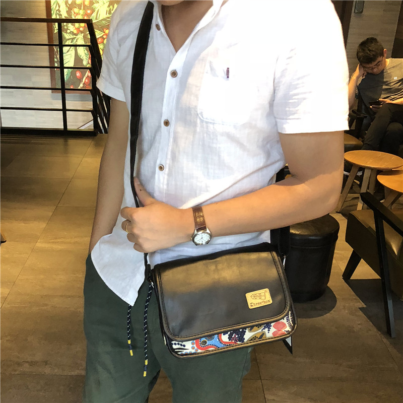 Tide men 2022 new men's bunk bag casual camouflated canvas men's single shoulder bag retro national wind slanted satchel bag