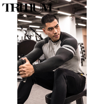 LIANG PIN Jacky Liang Pintritium mens sports fitness quick-drying color matching raglan long-sleeved top 02001