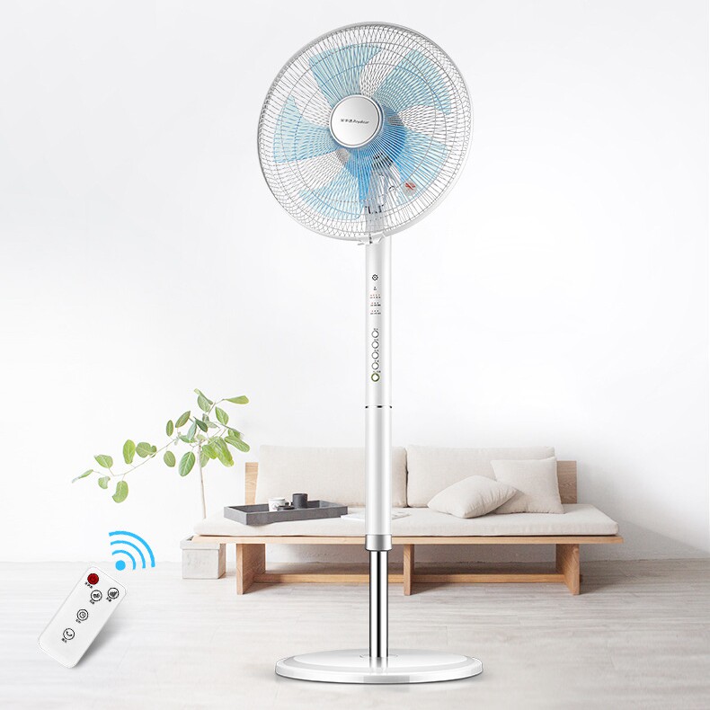 Brand 16-inch electric fan home floor desktop light sound vertical remote control timing shaking head dormitory floor fan