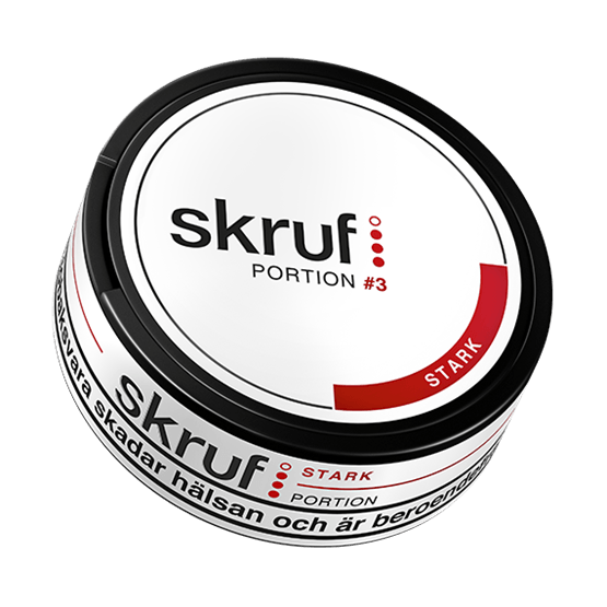 Skruf Stark Portion Snus Mouth-to-Mouth Nicotine Replacement Tobacco Control 3-pack