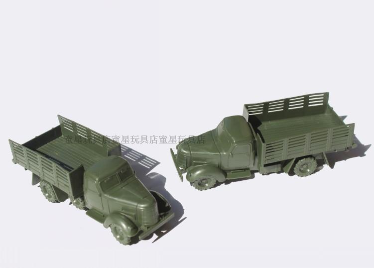 Quân sự vành đai nhựa bốn bánh máy kéo mô hình giao thông bảng cát cảnh bộ phận mô hình tĩnh đồ chơi máy kéo cửa hàng đồ chơi