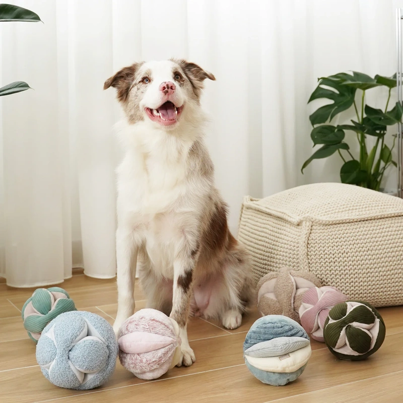 American Lambwolf Collective Pet Food-Hiding Enrichment Toy Plush Monti Removable and Washable Sniffing Ball