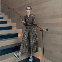 VOGCHAR Early Spring Bellflower French Mori Dress 2021 New Mid-Length Goddess Fan Clothes Hepburn Style