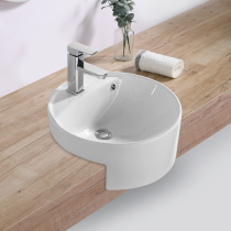 Semi-embedded washbasin Taichung basin washbasin semi-hanging table basin toilet semi-protruding round washbasin