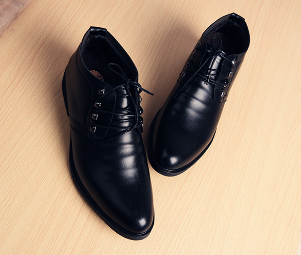Giày mũi nhọn nam cộng với giày nhung nam Phiên bản Hàn Quốc của giới trẻ Anh giày boot nam cao cổ hàn quốc