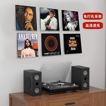 Vinyl record wall rack punch-free acrylic wall-mounted CD display rack LP storage rack high transparent storage bracket