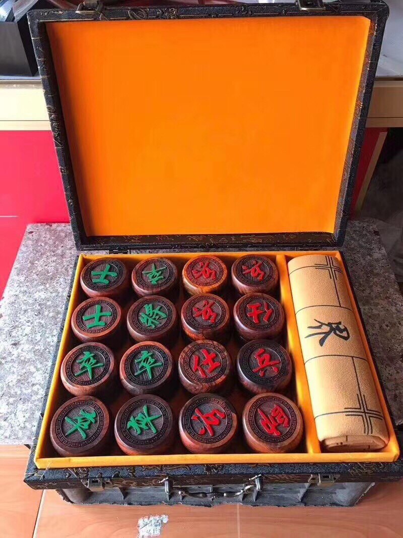 Chess rosewood Laos acid branch 4 8-5 8 single specification with brocade box hand-polished gift-giving home