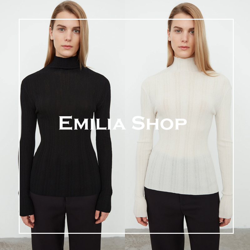 Sweden Toteme Narano sweater vertical stripes thin turtleneck sweater bottoming shirt top spot