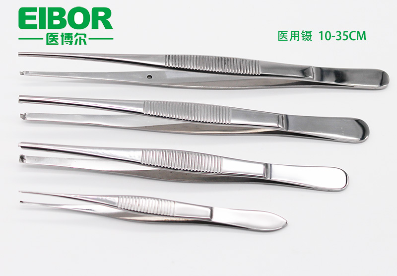Stainless Steel Ophthalmic Tweezers Straight Mouth Clips Round Head Accessories Medical Tweezers Straight Bend Tips Straight With Teeth Bending With Hooks