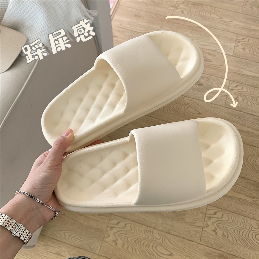 Japanese ZD home slippers summer thick stepping on shit anti-smooth bathroom bath couple cool drag man