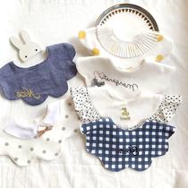 Japan ZD baby towel 360 degrees rotates newborn baby mouth daily cotton anti - spit milk around the fake collar