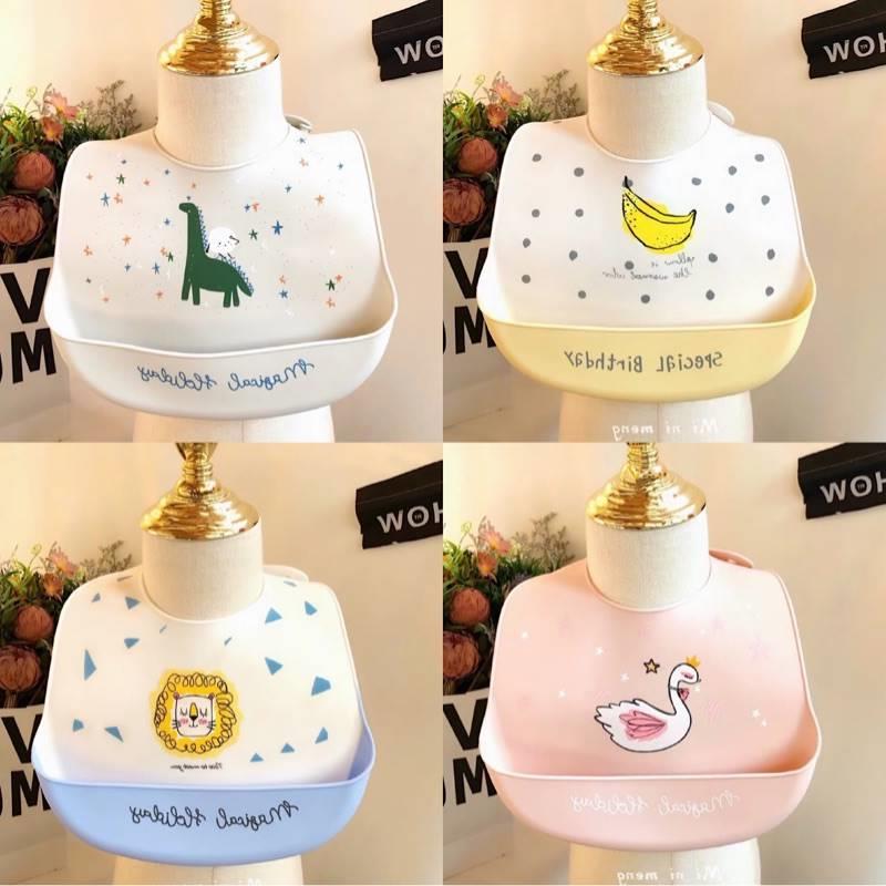 Japan ZD Baby Silicone Containment Mouth Baby Dining Around Pocket Children Waterproof anti-fouling Saliva Pocket Wash Silicone food Meals Pocket-Taobao