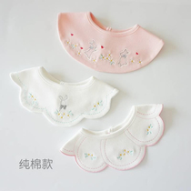 Japan ZD new baby petal 360 rotates baby towel pure cotton gauze around the false collar