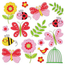 Super thick kindergarten classroom wall environment layout blackboard newspaper combination creative cartoon animal new three-dimensional wall stickers