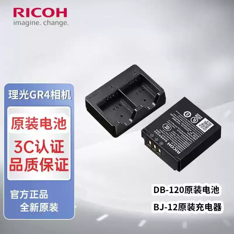Ricoh/理光DB-120電池適用GR4雙充BJ-12專用雙充電器GF-2閃光燈-淘寶