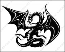 Motorcycle car Dragon dinosaur wings reflective car sticker totem body sticker personality