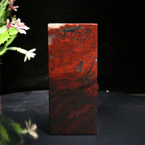 Chicken blood red jasper green stone natural jade ornaments boutique strange stone ornamental stone original stone jade seal