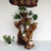 Rễ khắc lớn gốc rễ Cây tự nhiên Gỗ rắn nhiều lớp trang trí phòng khách Toàn bộ cơ sở hoa đứng Cửa hàng quà tặng - Các món ăn khao khát gốc