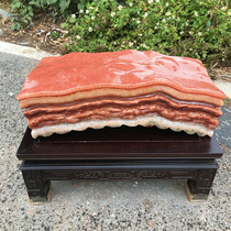 Stone chite natural raw stone jade ore specimen ornamental stone base pork stone stone to run living-room pendulum