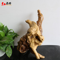 Boxwood root carving figures Confucius smile Buddha wood carving boutique ornaments tree tumor crafts collection gift