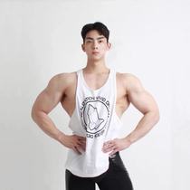 Large size muscle sports brothers trendy brand fitness vest mens cotton sleeveless t running training loose breathable top