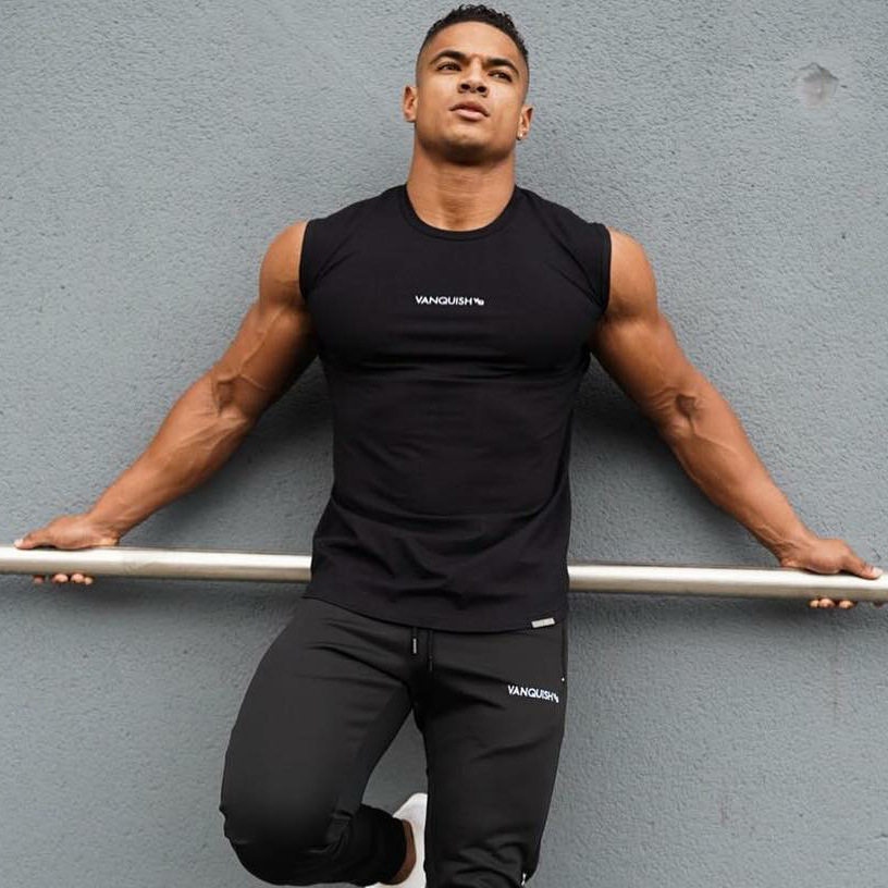 Muscle Dr. Brothers European and American Fashion New Sportswear Summer Men's Fitness Vest Running Tight Training Suit