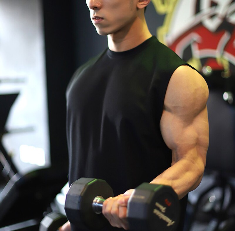 Muscular Men's New Summer Korean Style Fitness Brother Sports Sleeveless T-Shirt Cotton Loose Breathable Training Vest