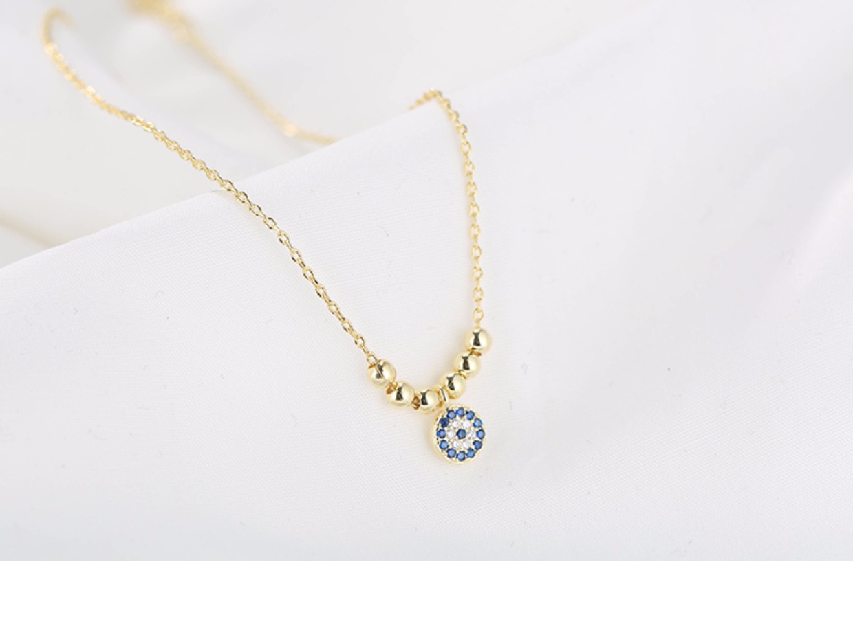 S925 sterling bạc vòng chân nữ Thổ Nhĩ Kỳ thời trang mắt đơn giản retro gió chuyển hạt trang sức quà tặng sinh viên lắc chân nữ vàng đẹp