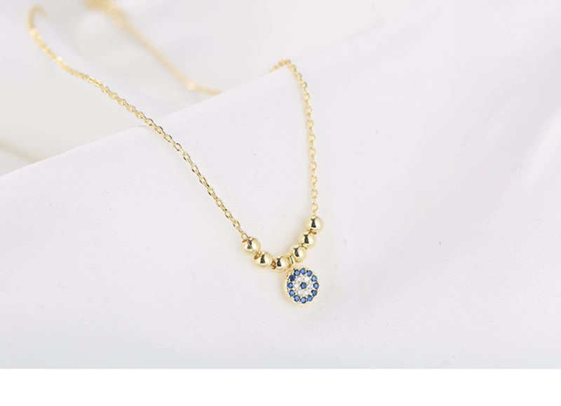 S925 sterling bạc vòng chân nữ Thổ Nhĩ Kỳ thời trang mắt đơn giản retro gió chuyển hạt trang sức quà tặng sinh viên lắc chân nam