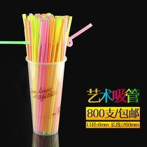 Elbow soda art disposable straw drink juice soy milk vitamin hot drink cold drink environmental protection